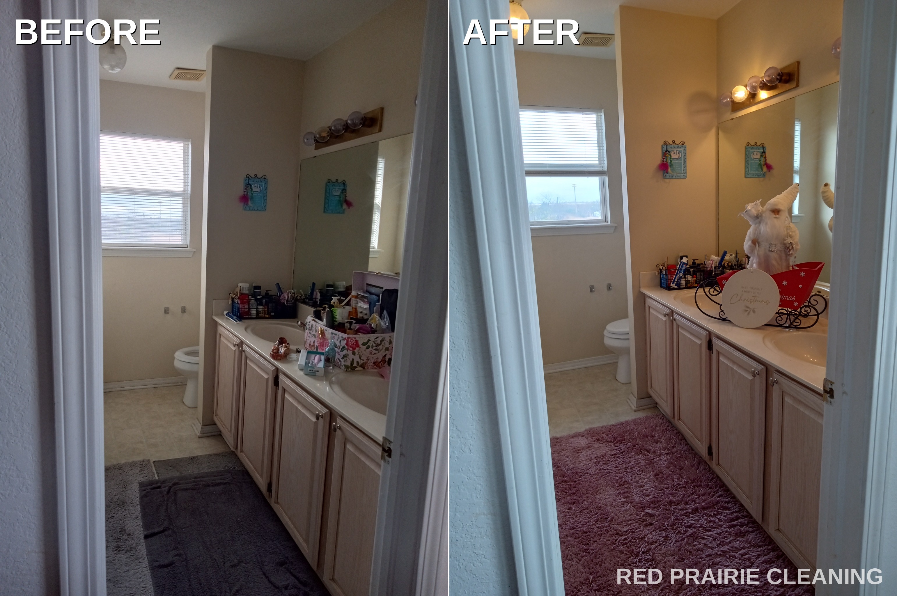 Professional bathroom cleaning by Red Prairie Cleaning in Lawton, OK
