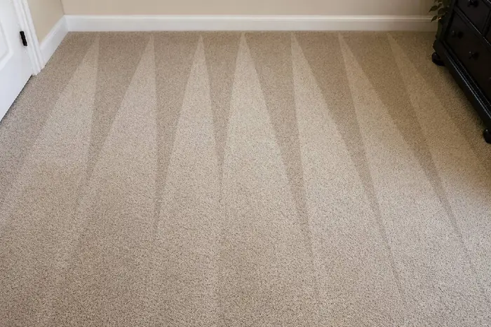 Clean carpet after professional cleaning
